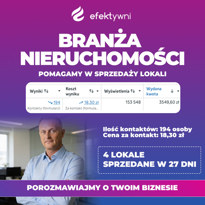Zrzut z panelu reklamowego kampanii dla dewelopera
